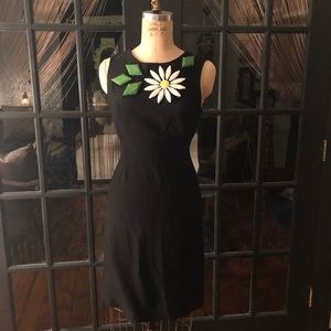 KARTA RETRO MADMEN BLACK FLOWER DRESS
